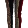 Dolce & Gabbana Women's Elegant Multicolor Jacquard Cropped Pants