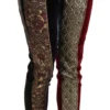 Dolce & Gabbana Women's Elegant Multicolor Jacquard Cropped Pants