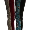 Dolce & Gabbana Women's Elegant Multicolor Jacquard Cropped Pants