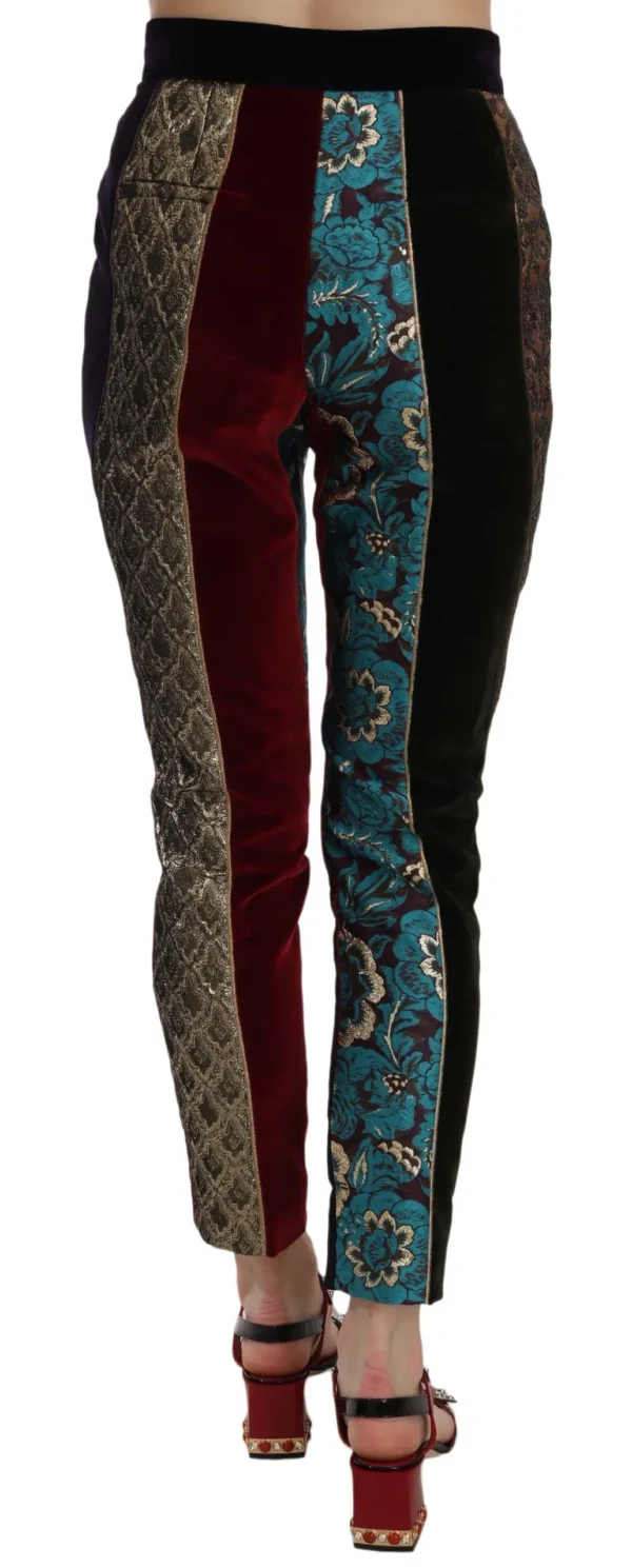 Dolce & Gabbana Women's Elegant Multicolor Jacquard Cropped Pants