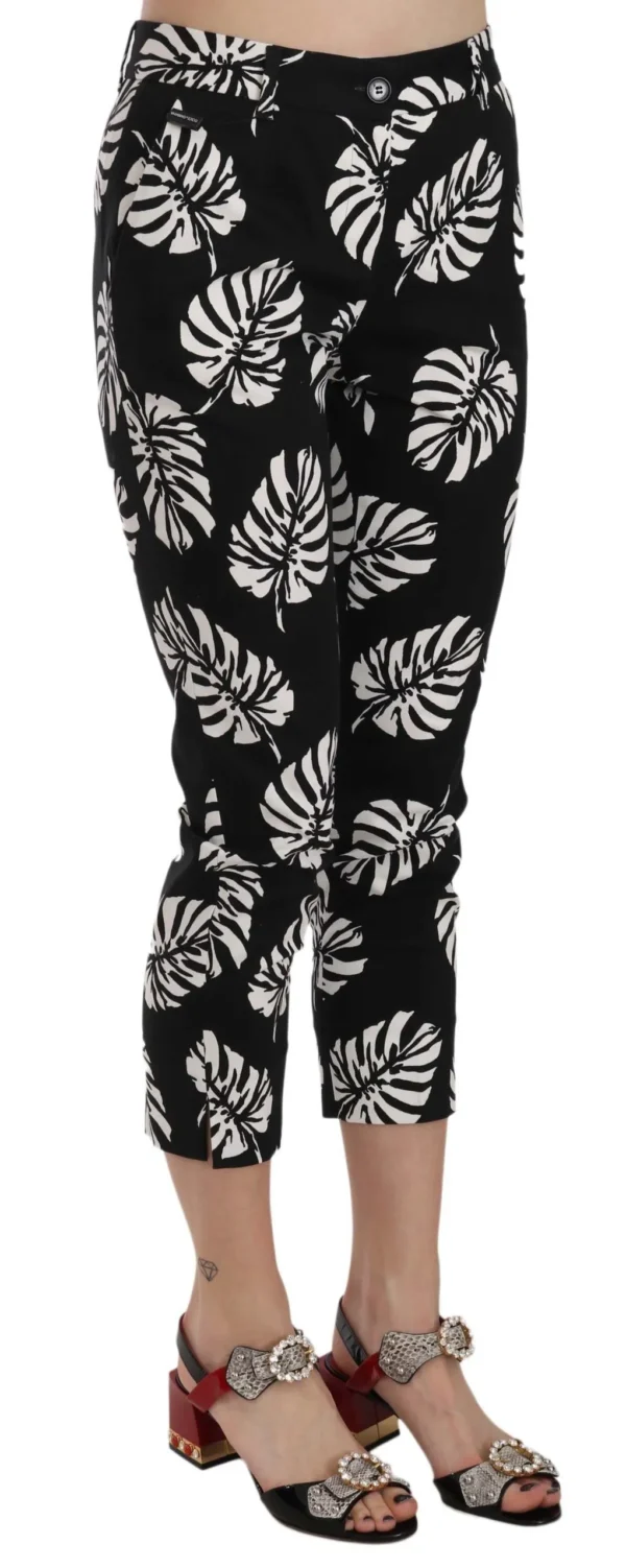 Dolce & Gabbana Women's Elegant Skinny Capri With Palm Print