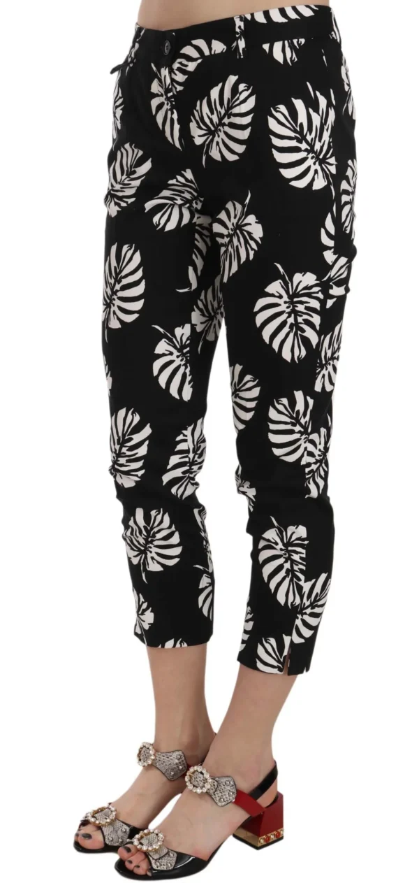 Dolce & Gabbana Women's Elegant Skinny Capri With Palm Print