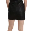 John Richmond Women's Studded Black Leather Mini Sheath Dress