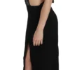 John Richmond Women's Elegant Flare Maxi Evening Dress with Crystal Accents