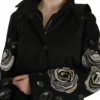John Richmond Women's Elegant Black Beaded Parka Jacket for Women