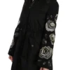John Richmond Women's Elegant Black Beaded Parka Jacket for Women