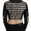 John Richmond Women's Chic Biker-Inspired Cropped Leather Jacket