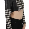 John Richmond Women's Chic Biker-Inspired Cropped Leather Jacket