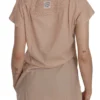 PINK MEMORIES Women's Elegant Cream Lace Round Neck Blouse