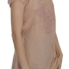 PINK MEMORIES Women's Elegant Cream Lace Round Neck Blouse