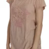 PINK MEMORIES Women's Elegant Cream Lace Round Neck Blouse