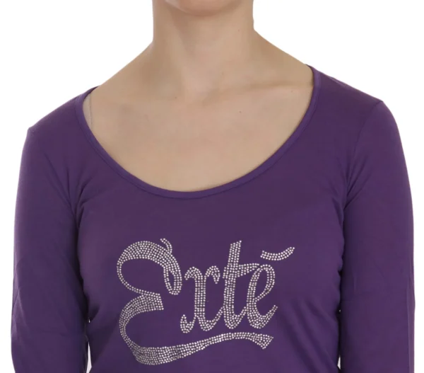 Exte Women's Crystal Embellished U-Neck Blouse