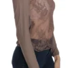 PINK MEMORIES Women's Boat Neck Cotton Lace Blouse