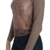 PINK MEMORIES Women's Boat Neck Cotton Lace Blouse