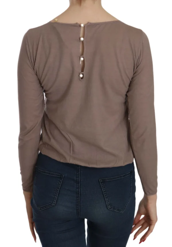 PINK MEMORIES Women's Boat Neck Cotton Lace Blouse