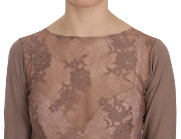 PINK MEMORIES Women's Boat Neck Cotton Lace Blouse