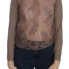 PINK MEMORIES Women's Boat Neck Cotton Lace Blouse