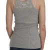 PINK MEMORIES Women's Elegant Sleeveless Grey Cotton Blouse