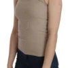 PINK MEMORIES Women's Elegant Spaghetti Strap Cotton Blouse