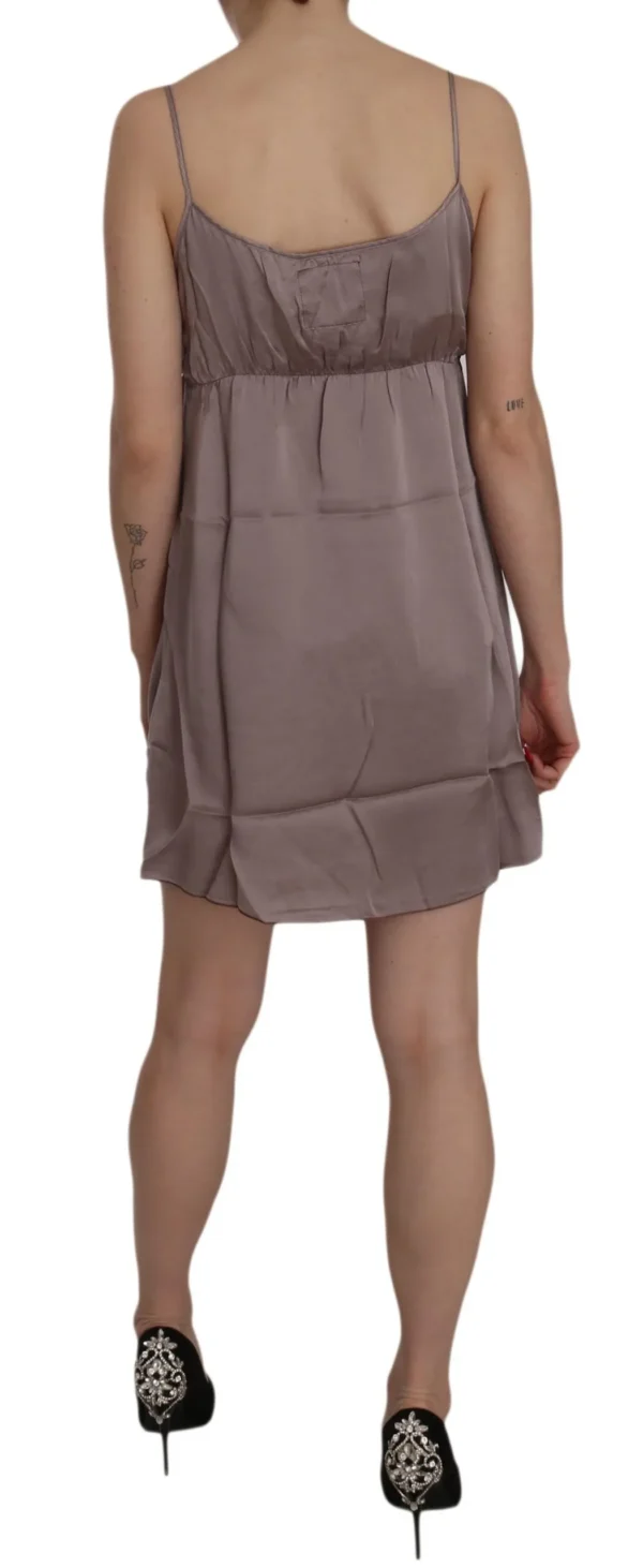 PINK MEMORIES Women's Elegant Spaghetti Strap Silk Mini Dress