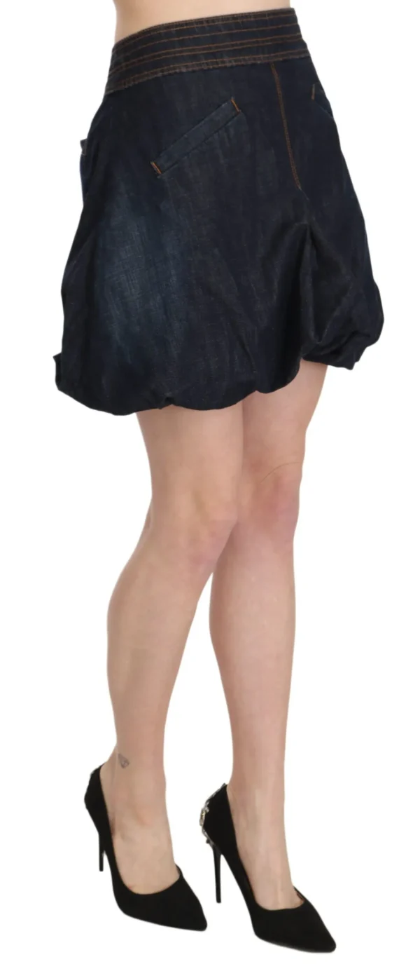 Exte Women's Chic Dark Blue A-Line Mini Skirt