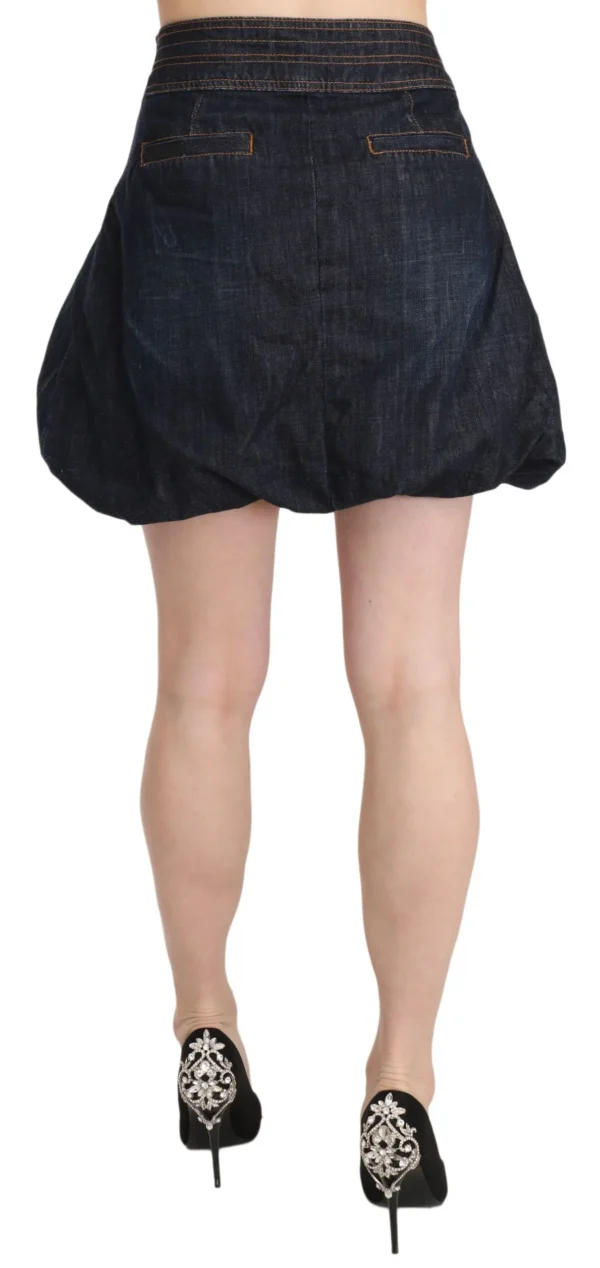 Exte Women's Chic Dark Blue A-Line Mini Skirt