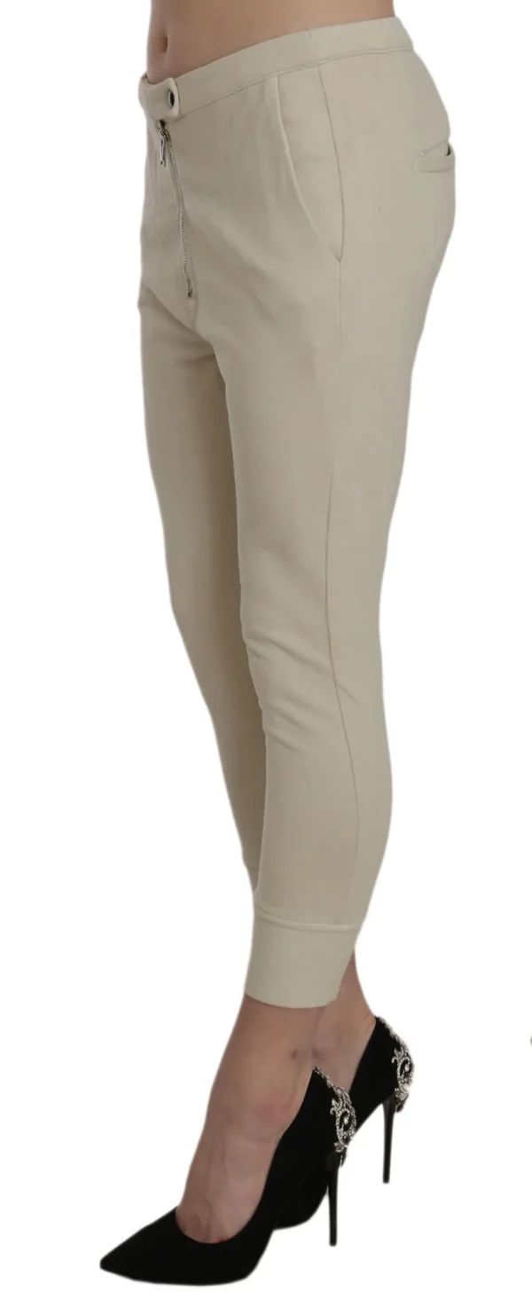 Dondup Women's Chic Beige Skinny Cropped Cotton Pants