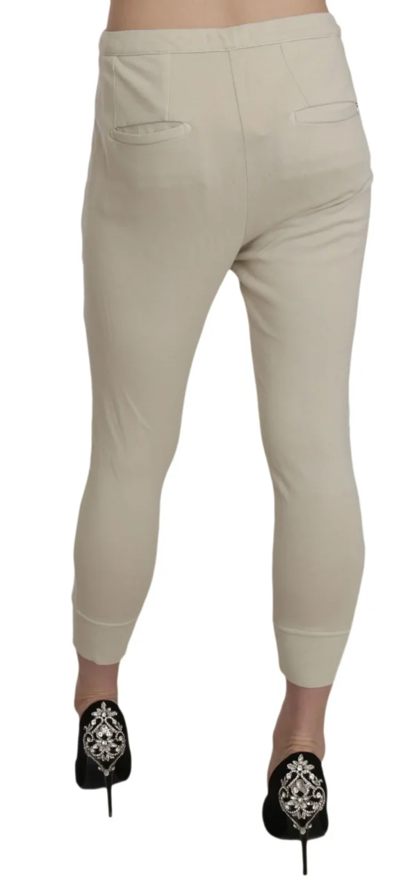 Dondup Women's Chic Beige Skinny Cropped Cotton Pants