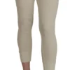 Dondup Women's Chic Beige Skinny Cropped Cotton Pants