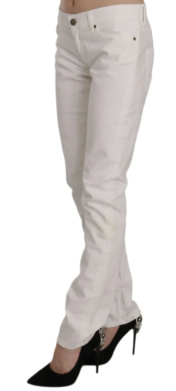 Dondup Women's Chic White Skinny Cotton Blend Pants