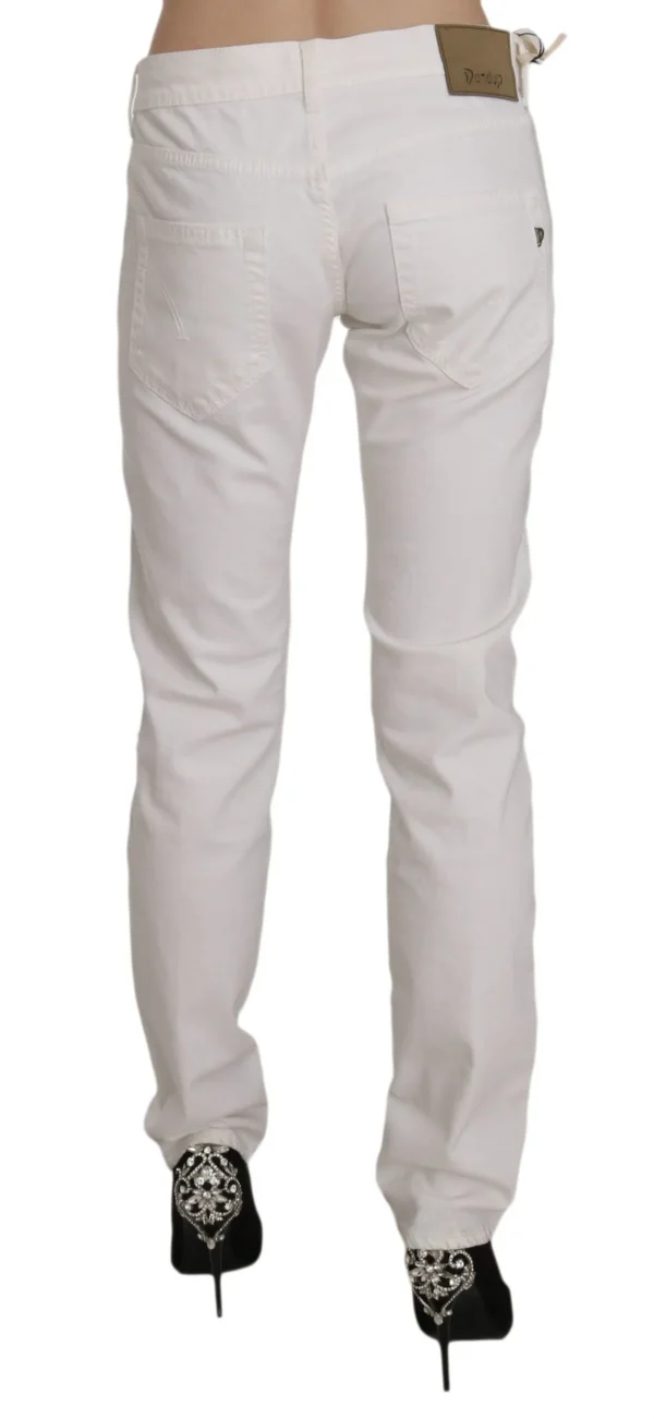 Dondup Women's Chic White Skinny Cotton Blend Pants