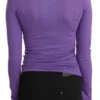 Exte Women's Elegant Purple Crystal Embellished Long Sleeve Top