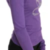 Exte Women's Elegant Purple Crystal Embellished Long Sleeve Top