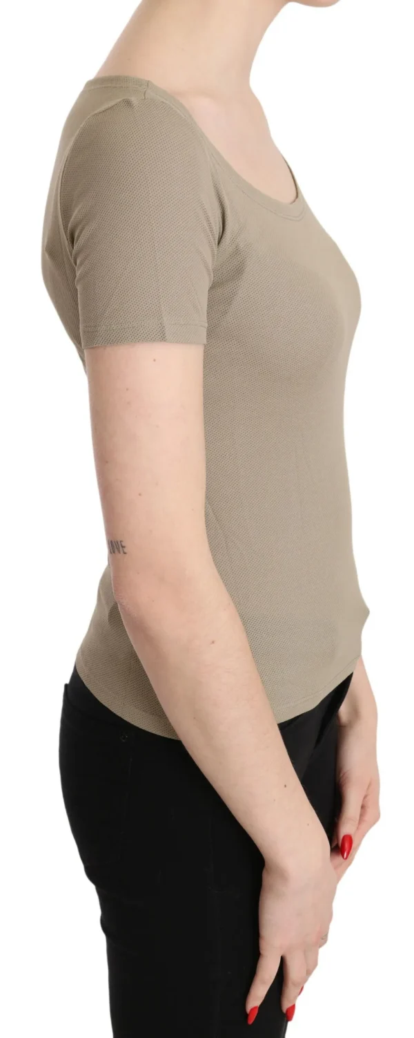 GF Ferre Women's Chic Gray Nylon Tank Top with Designer Flair