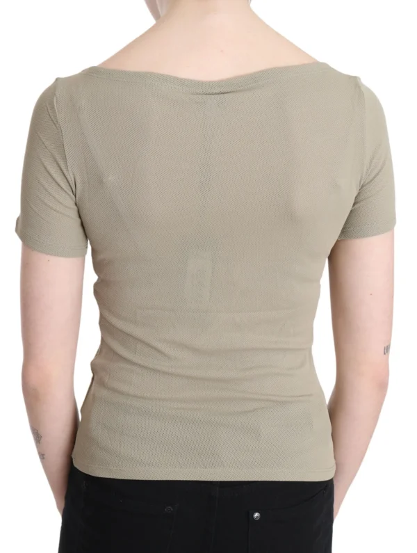 GF Ferre Women's Chic Gray Nylon Tank Top with Designer Flair