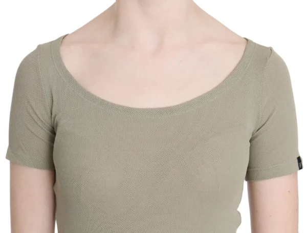 GF Ferre Women's Chic Gray Nylon Tank Top with Designer Flair