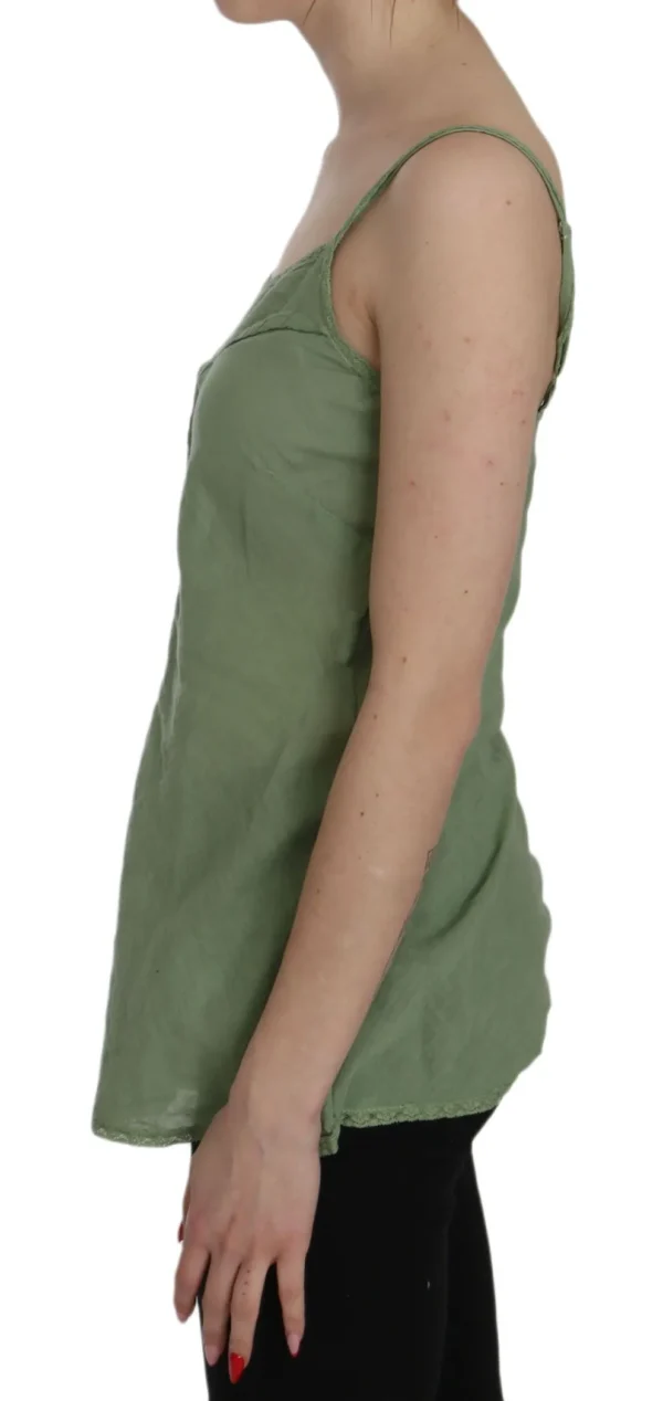 PINK MEMORIES Women's Emerald Silk Spaghetti Strap Tank Top
