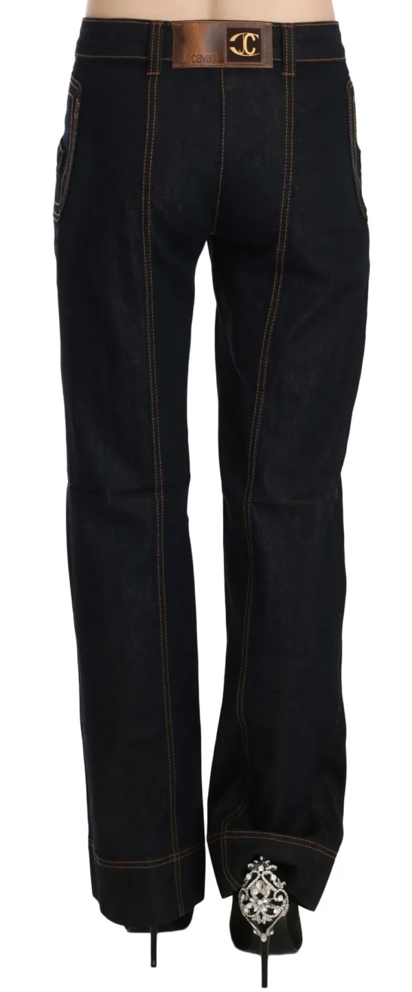Just Cavalli Women's Elegant Mid Waist Straight Denim Pants