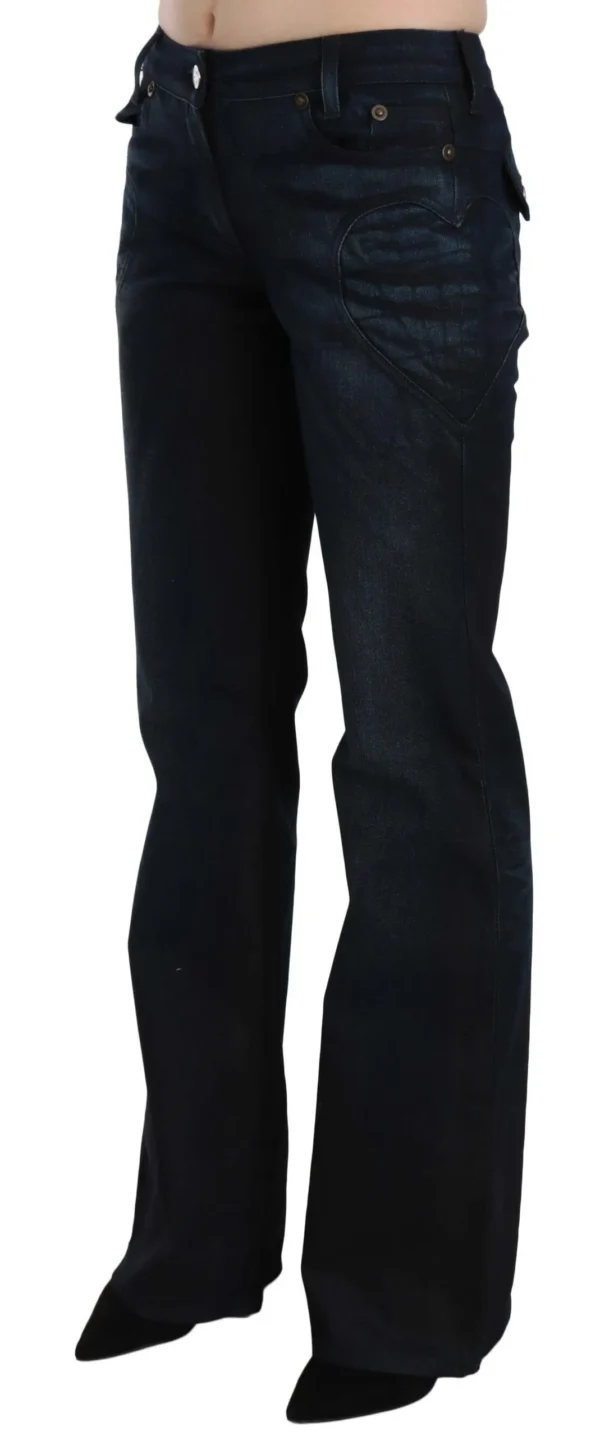 Just Cavalli Women's Chic Mid Waist Straight Denim Pants