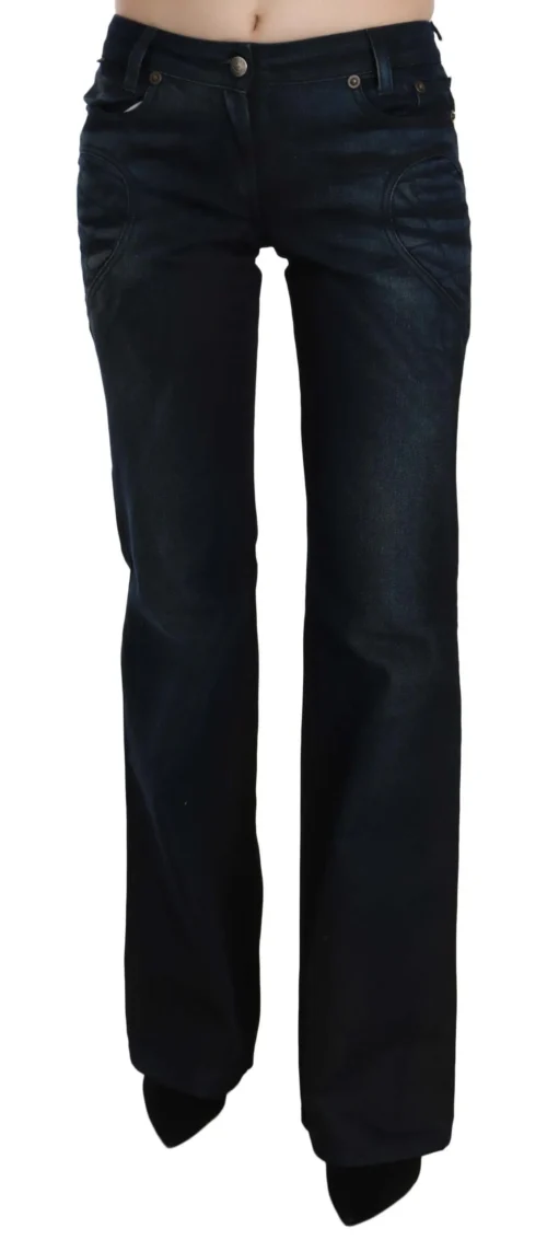 Just Cavalli Women's Chic Mid Waist Straight Denim Pants