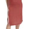 PINKO Women's Pink Lace Silk-Blend Midi Dress with Side Slit