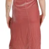 PINKO Women's Pink Lace Silk-Blend Midi Dress with Side Slit