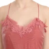 PINKO Women's Pink Lace Silk-Blend Midi Dress with Side Slit