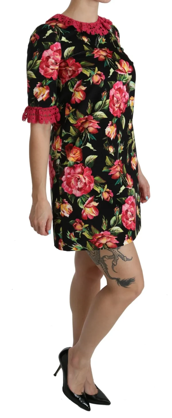 Dolce & Gabbana Women's Elegant Floral Lace A-Line Mini Dress
