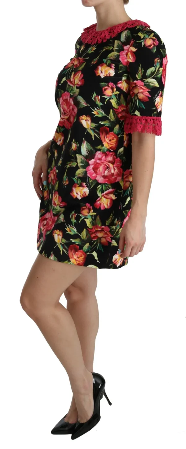 Dolce & Gabbana Women's Elegant Floral Lace A-Line Mini Dress