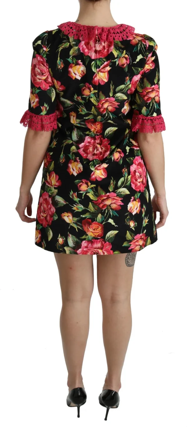 Dolce & Gabbana Women's Elegant Floral Lace A-Line Mini Dress