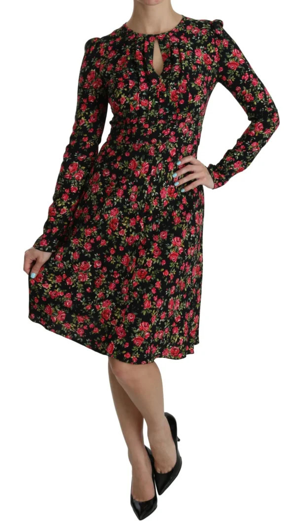 Dolce & Gabbana Women's Floral A-Line Viscose Knee Length Dress