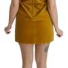 Dolce & Gabbana Women's Mustard Velvet Shift Mini Dress