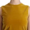 Dolce & Gabbana Women's Mustard Velvet Shift Mini Dress