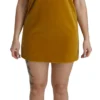 Dolce & Gabbana Women's Mustard Velvet Shift Mini Dress